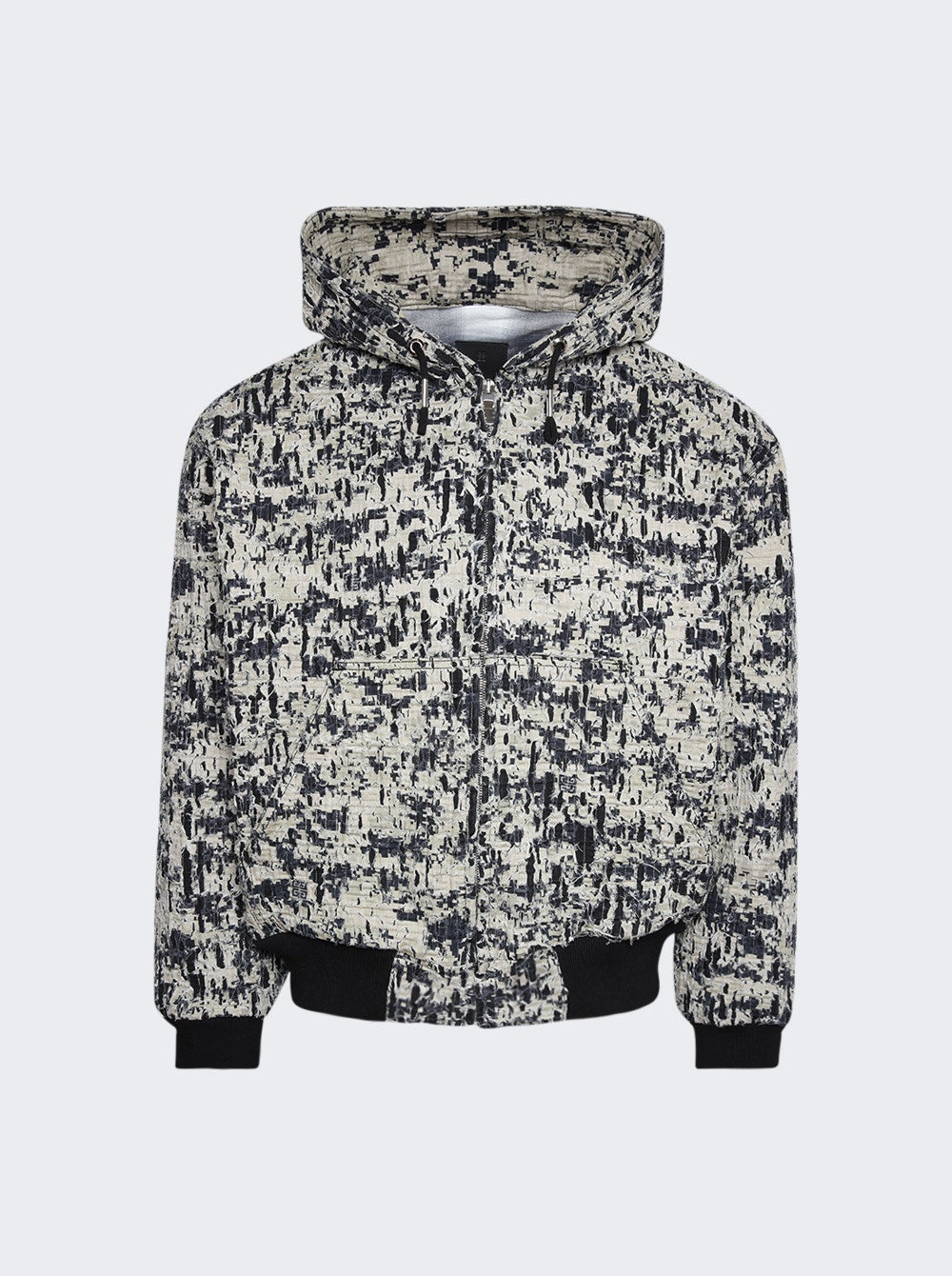 Men | Givenchy | Lined Denim Hoodie | Beige & Black