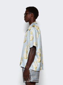 Men | Givenchy | Lemon Print Bowling Shirt | Blue & Yellow