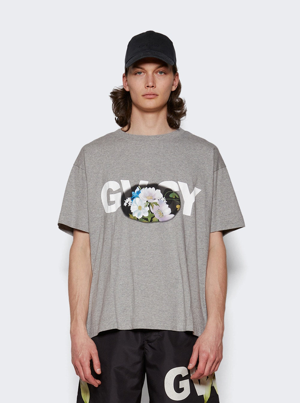 Men | Givenchy | Boxy Short Sleeve Tee | Light Grey Mélange