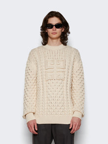 Men | Givenchy | 4g Cable-knit Sweater Cream | Ivory
