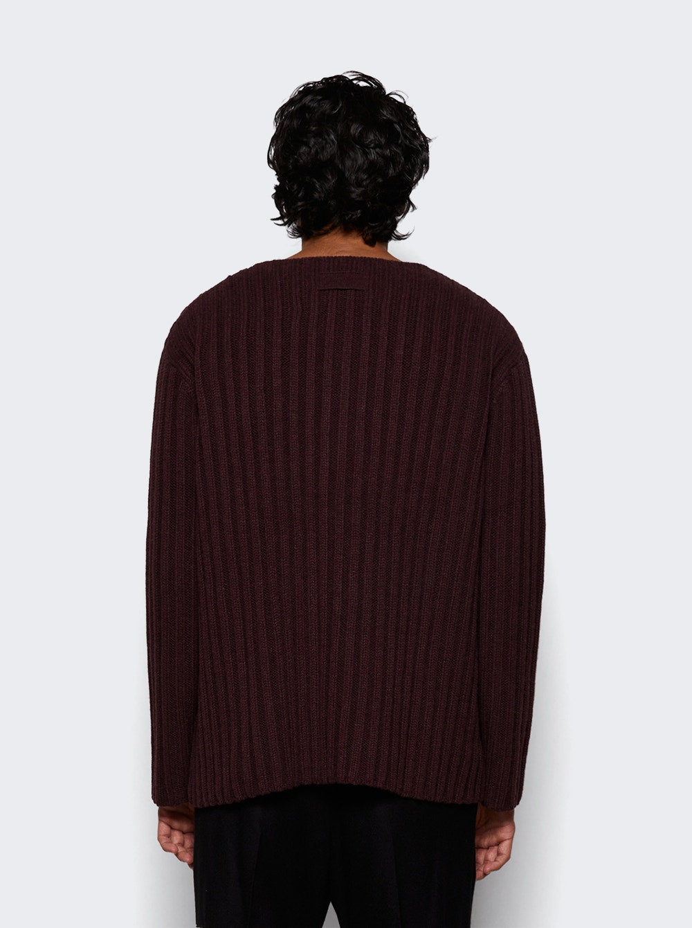 Men | Givenchy | Scoop Neck Cardigan Burgundy | Red
