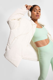 Bandier | Center Stage Rib Bra | Dusty Aqua