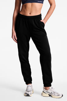 Bandier | Classic Logo Terry Jogger | Black