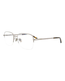 Brioni Square Metal Optical Frames | Ruthenium