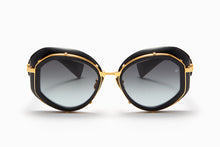 Womens | Brigitte Sunglass | Black Crystal - Gold | Dark Grey Gradient