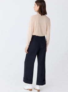 Brody Crop/Cuff Pant | Navy