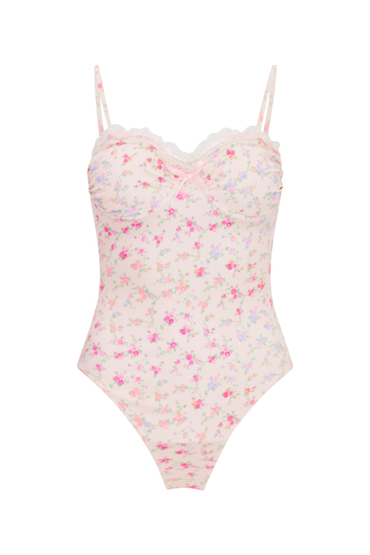 Brooksie Pink Floral One-Piece Swimsuit | Confetti Bloom