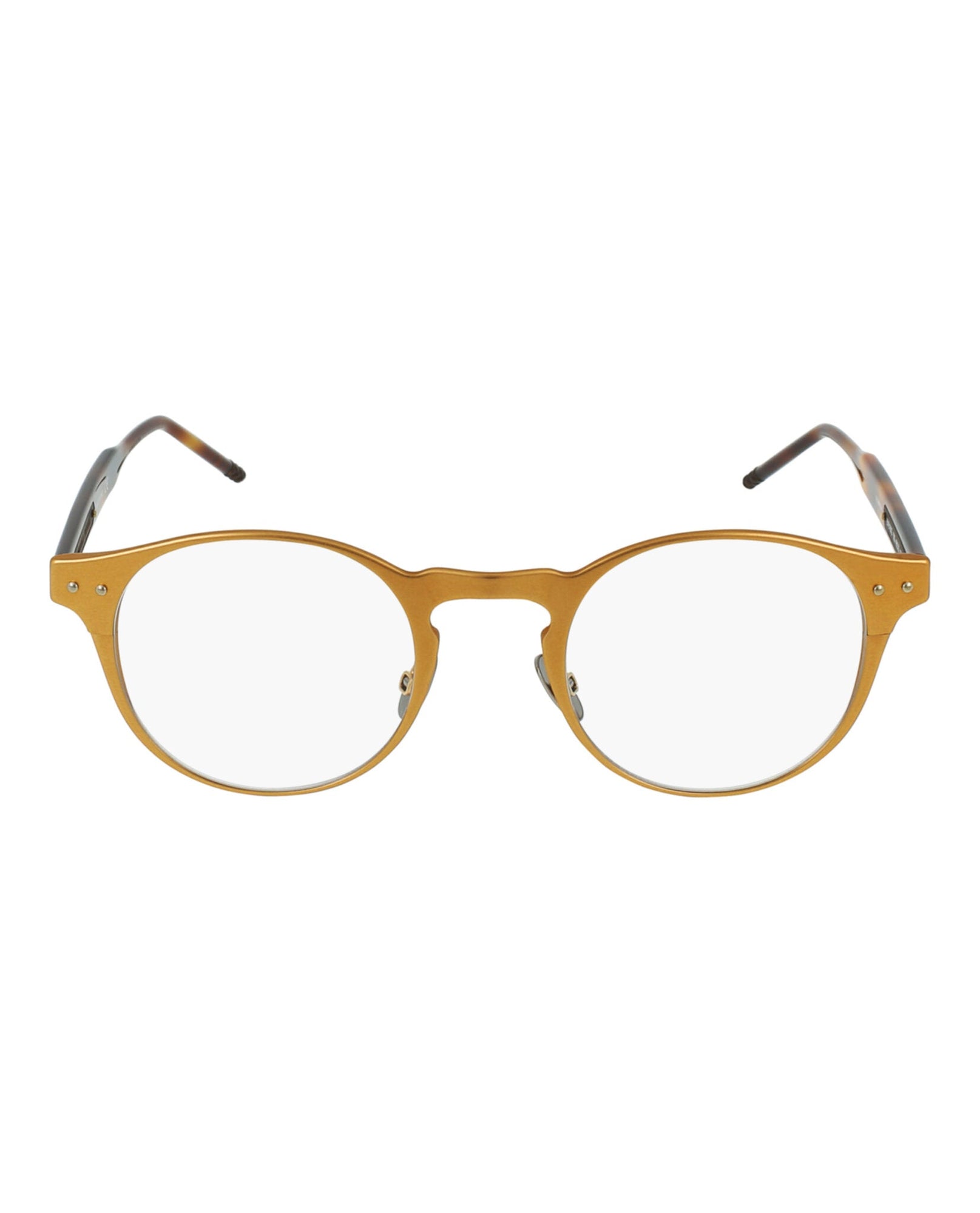 Bottega Veneta Round Alluminium Optical Frames | Bronze