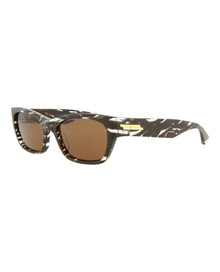 Bottega Veneta Square Acetate Sunglasses | Brown