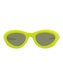 Bottega Veneta Oval Injection Sunglasses | Green