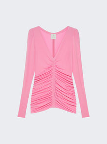 Women | Givenchy | Ruched Long Sleeve Top | Bubble Gum Pink