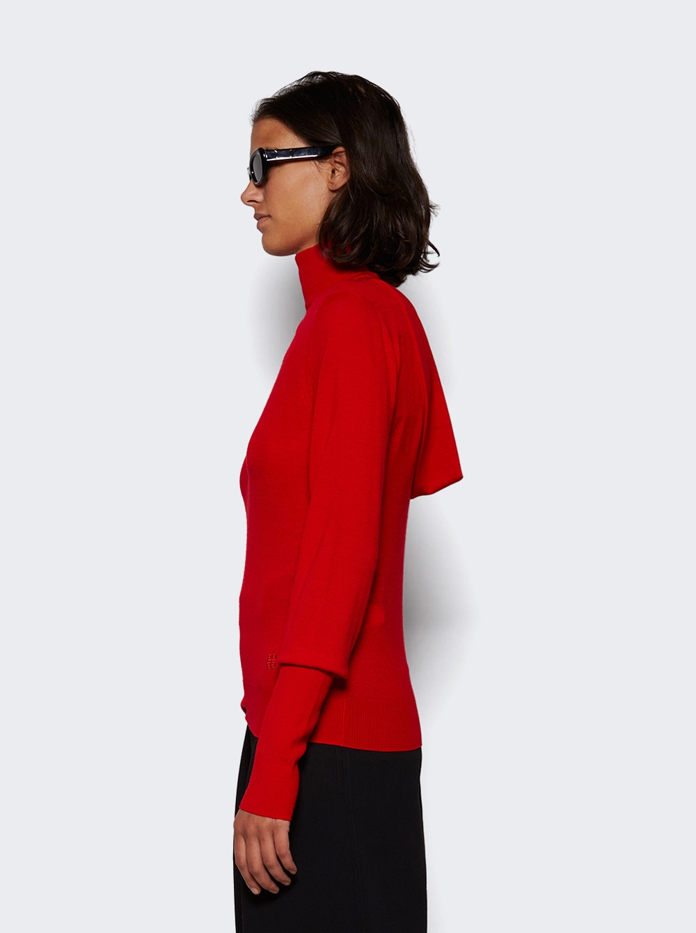 Women | Givenchy | Draped Open Back Sweater Vermilion