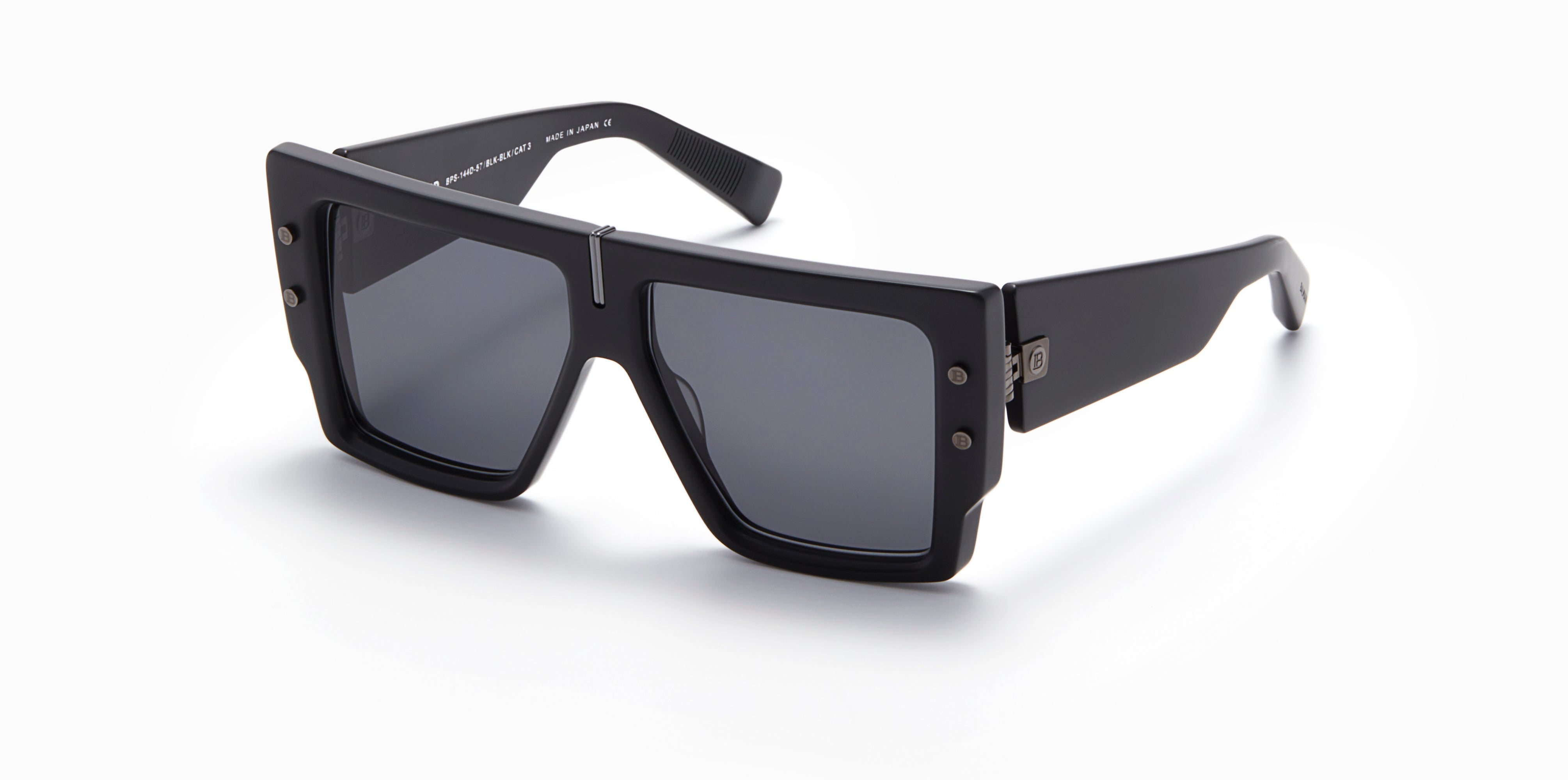 Unisex | B - Grand Sunglass | Matte Black - Black Rhodium | Dark Grey