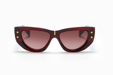 Womens | B - Muse Sunglass | Red Swirl - Yellow Gold | Rose Gradient