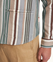 Barkley Jacquard Stripe Cotton Resort Overshirt Woven | Multi