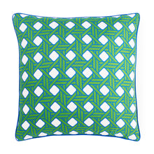 Basketweave Green Pillow - styled view