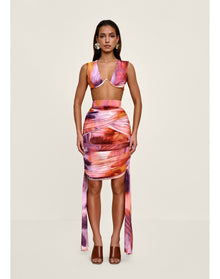 Bina Mesh Skirt | Dandi Print