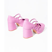 Bizzy Retro Inspired Chunky Strapped Heel | Peony