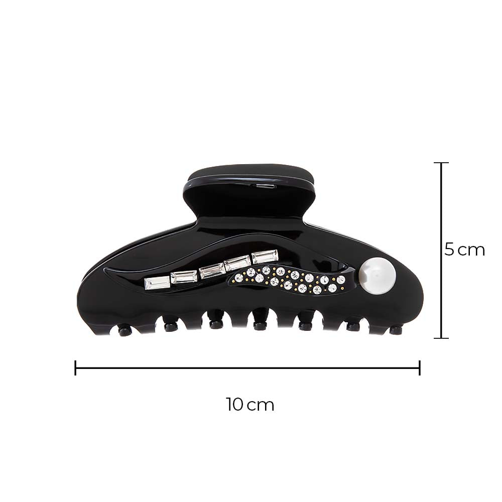 Pearl, Baguette, & Rhinestone Hair Claw Clip - Adina's Jewels