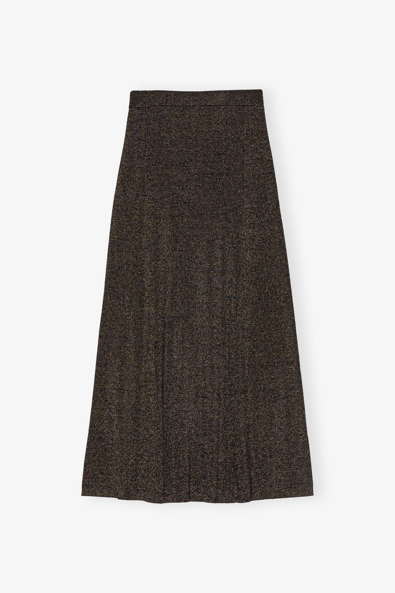 Black and Gold Sparkle Rib Maxi Skirt | Multicolour