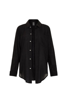 Long Sleeve Button Down Shirt | Black
