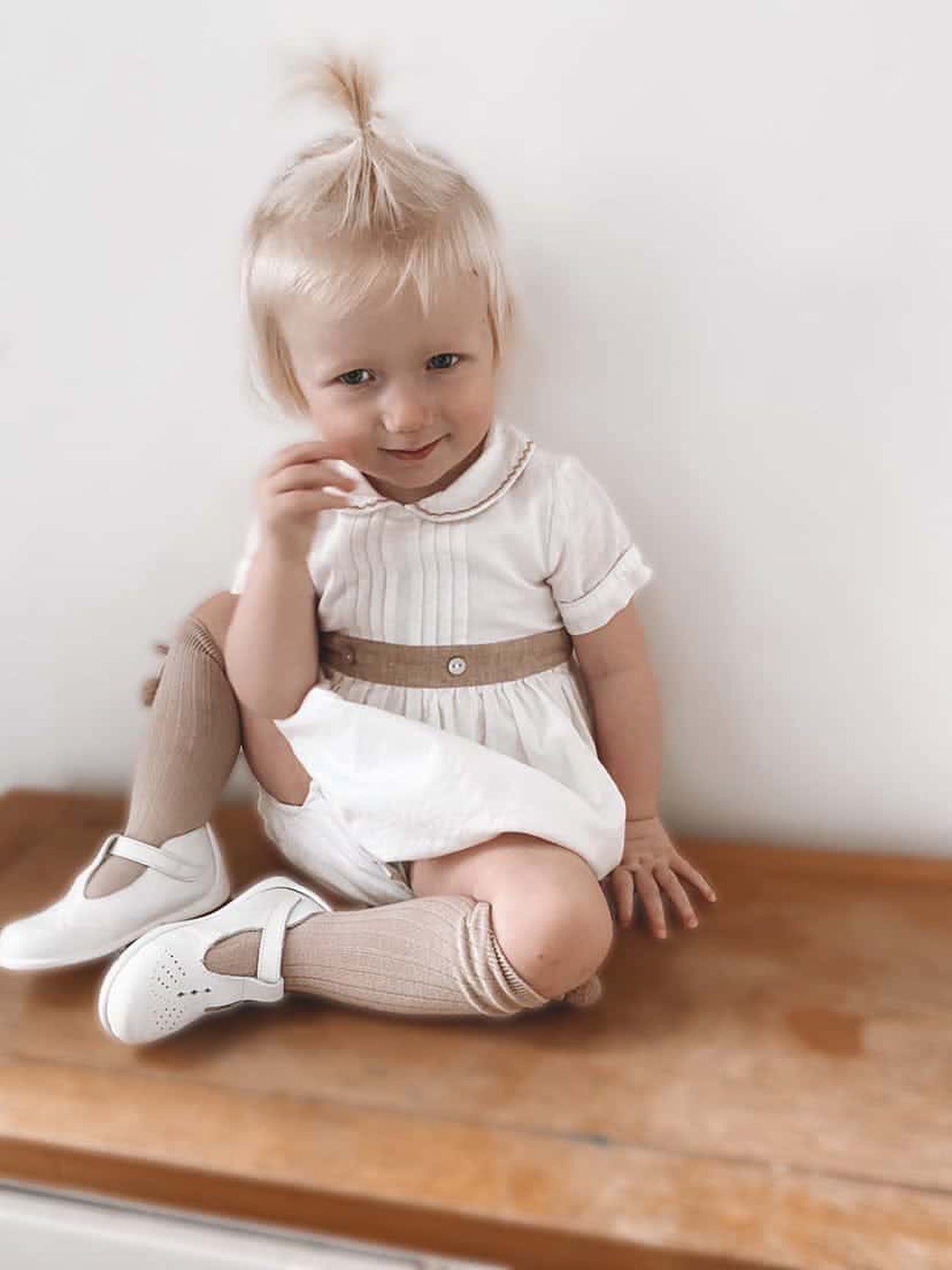 Boy | Ashton Linen Romper | White