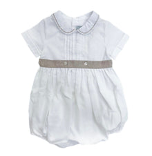 Boy | Ashton Linen Romper | White