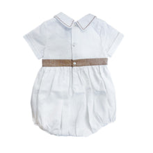 Boy | Ashton Linen Romper | White