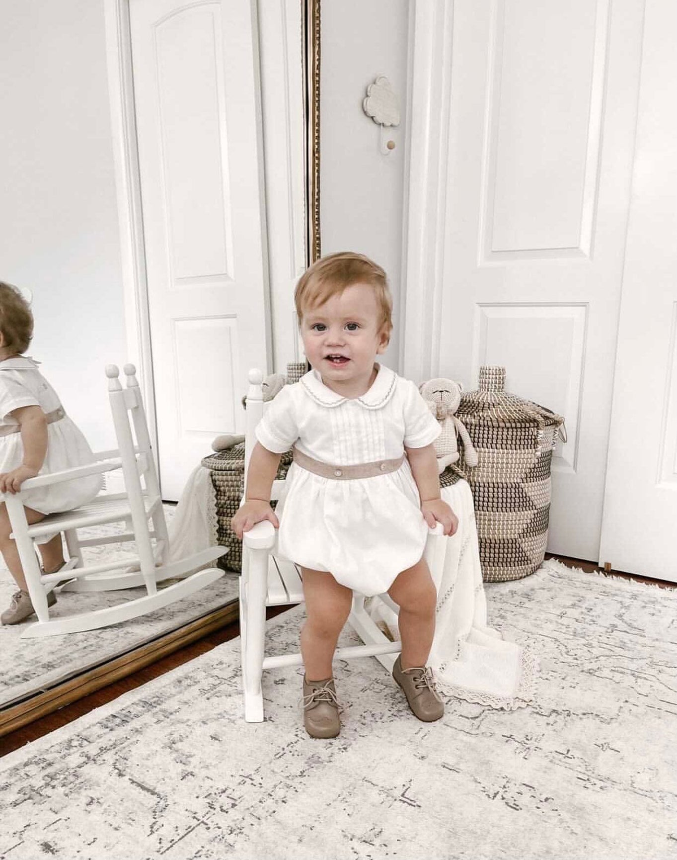 Boy | Ashton Linen Romper | White