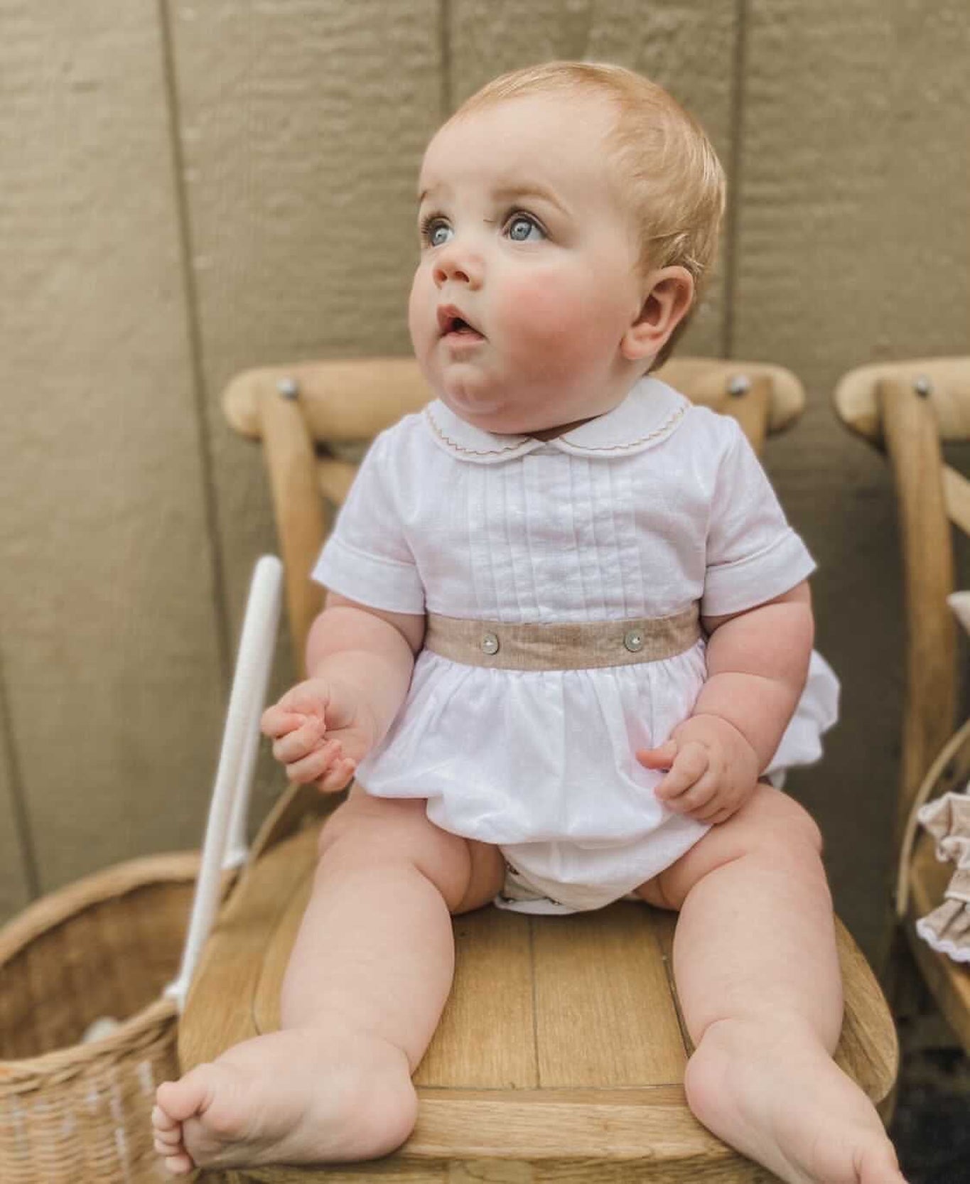 Boy | Ashton Linen Romper | White