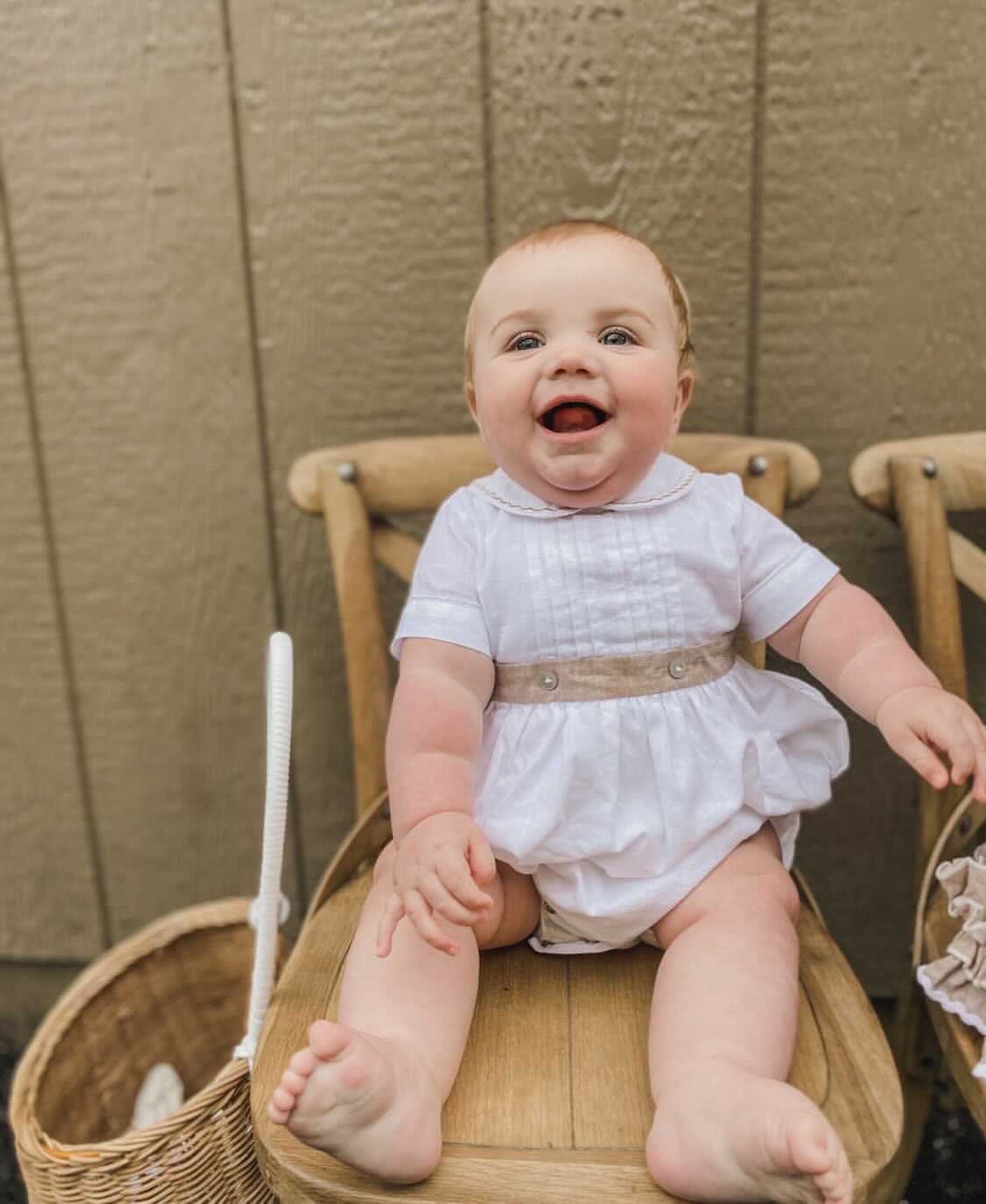 Boy | Ashton Linen Romper | White