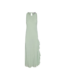 Bronwin Silk Silk Ruffle Detail Gown | Sea Green