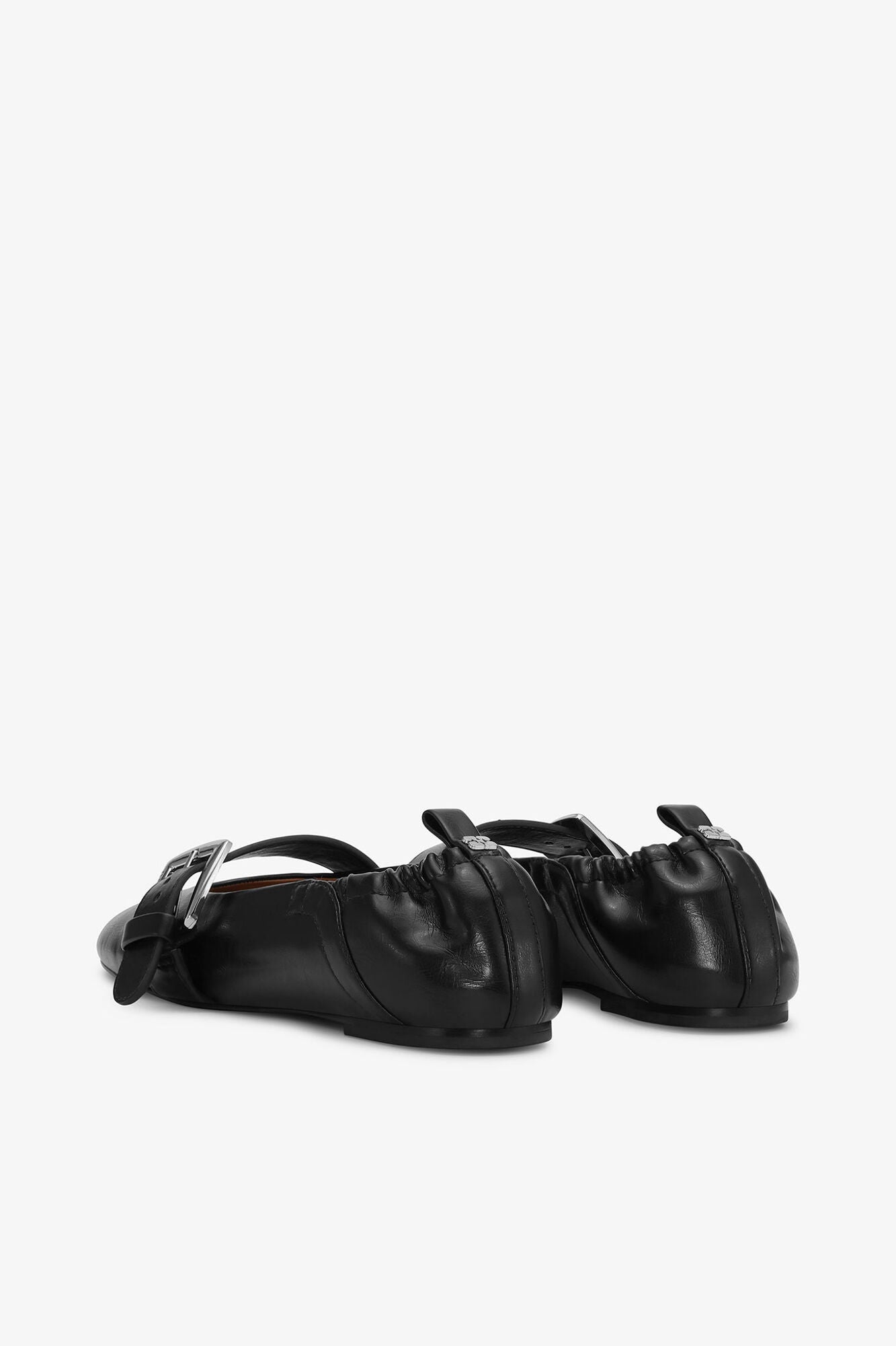 Buckle Strap Ballerinas in | Black