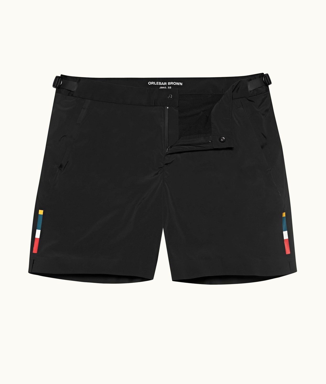 Bulldog Bonded Bonded Panel Mid-Length Swim Shorts | Black