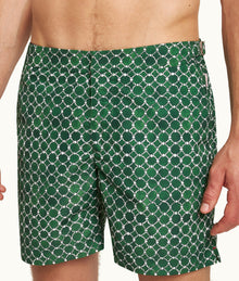 Bulldog Geometric Tile Mid-Length Swim Shorts | Coastal Garden