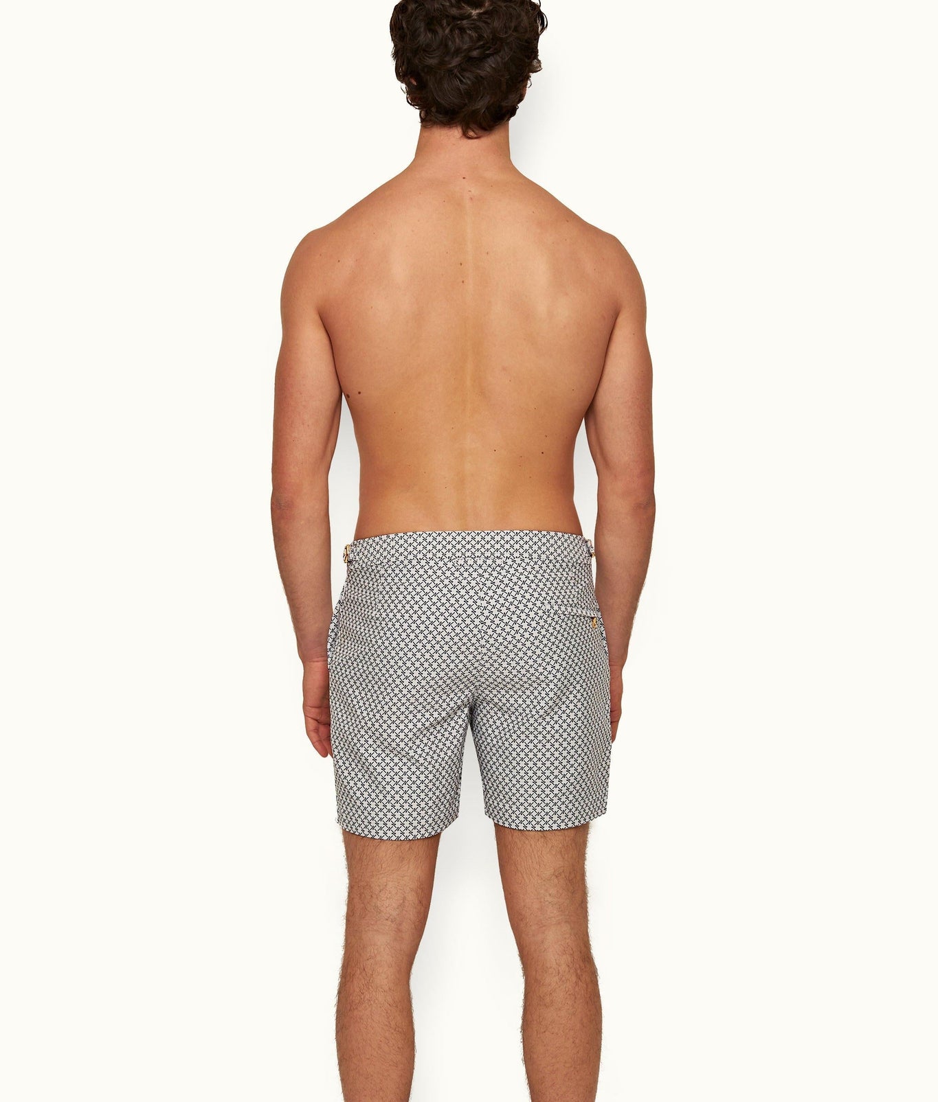 Bulldog Seglas Jacquard Mid-Length Swim Shorts | Cloud/Night Iris