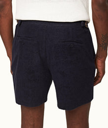 Bulldog Towelling Mid-Length Double-Faced Towelling Shorts | Night Iris