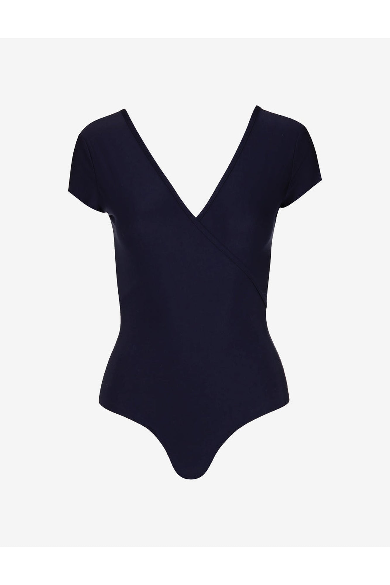 Butter Cap Sleeve Wrap Bodysuit | Navy