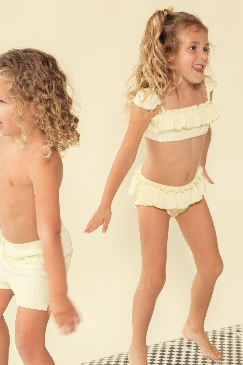 Kids | Cabana Bikini Set | Buttercream Rib