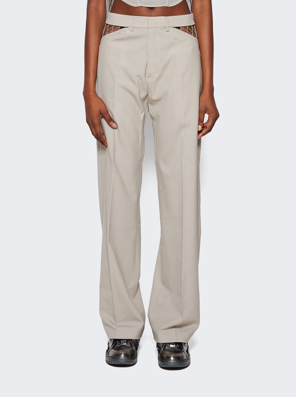 Women | Dion Lee | Picot Lace Pants | Alloy