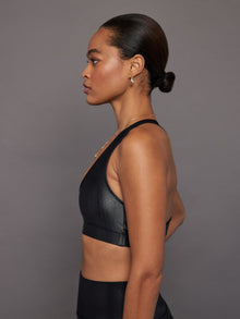 Carbon38 | Action Bra 2.0 in Croc Takara Shine | Black Crocodile