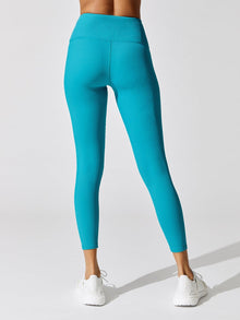 Carbon38 | Ribbed 7/8 Legging | Dark Teal