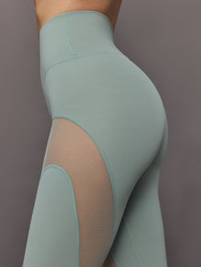Sheer Spliced Legging in Melt | Sage