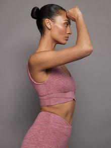 Carbon 38 | Wrap Bra In Heather Melt | Hawthorn Rose Heather