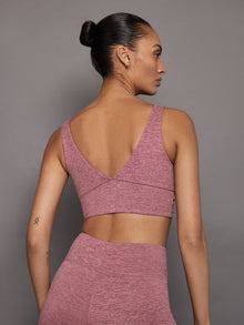 Carbon 38 | Wrap Bra In Heather Melt | Hawthorn Rose Heather