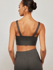 Carbon38 | Pinstripe Bra | Black Pinstripe