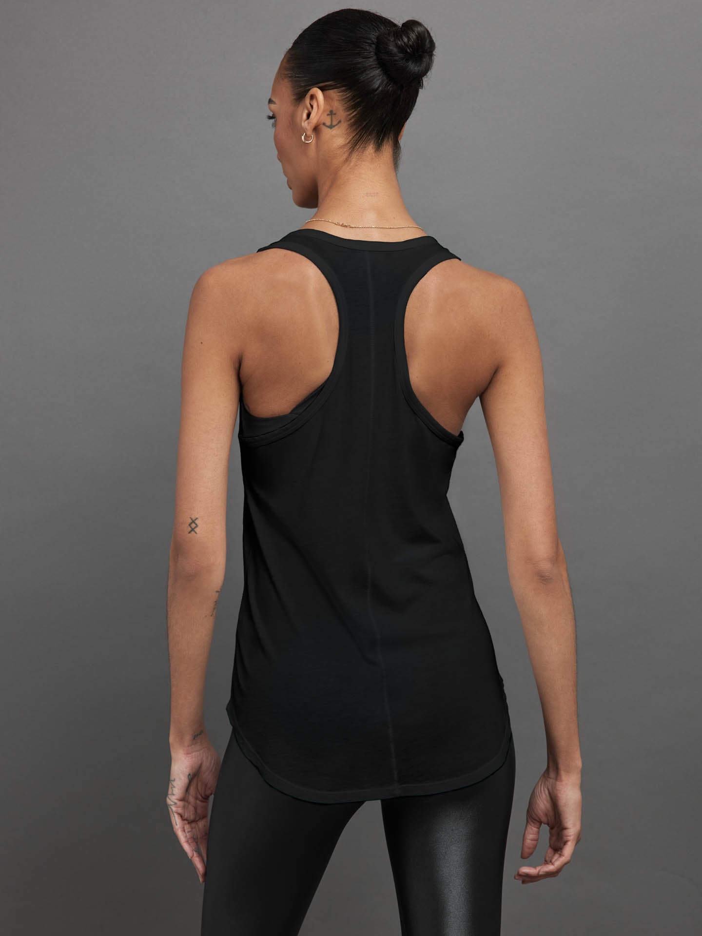 Carbon38 | Long Racerback Tank | Black