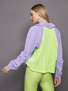 Carbon38 | Pleated Back Running Jacket | Sweet Lavender / Acid Lime