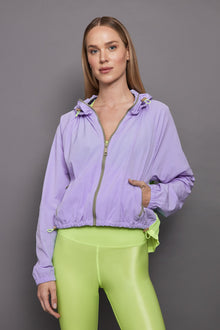 Carbon38 | Pleated Back Running Jacket | Sweet Lavender / Acid Lime