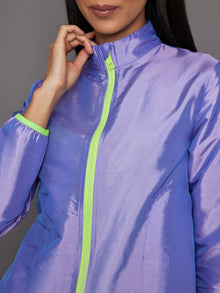 Carbon38 | Iridescent Nylon Jacket | Sweet Lavender/ Acid Lime